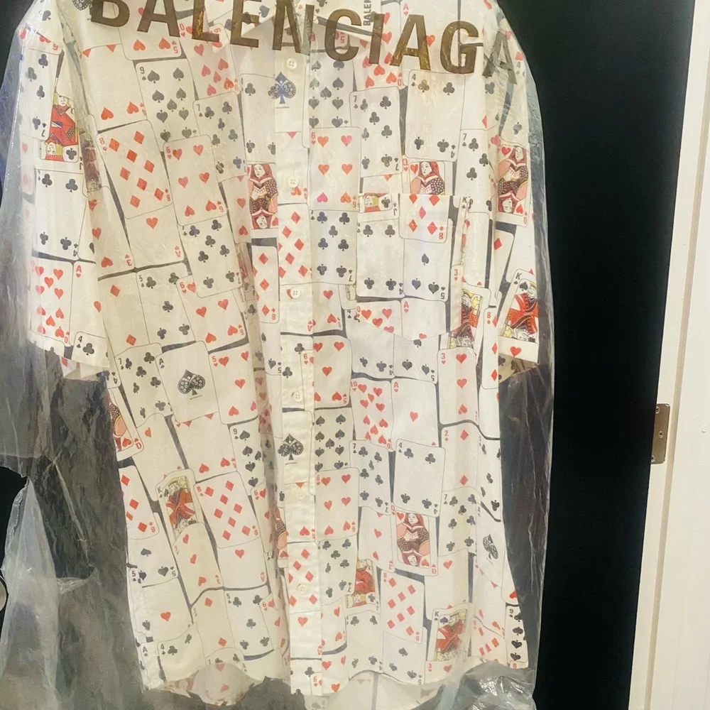 Balenciaga Red and Black Casual Button Down Shirt (Runway) - Picture 4 of 5